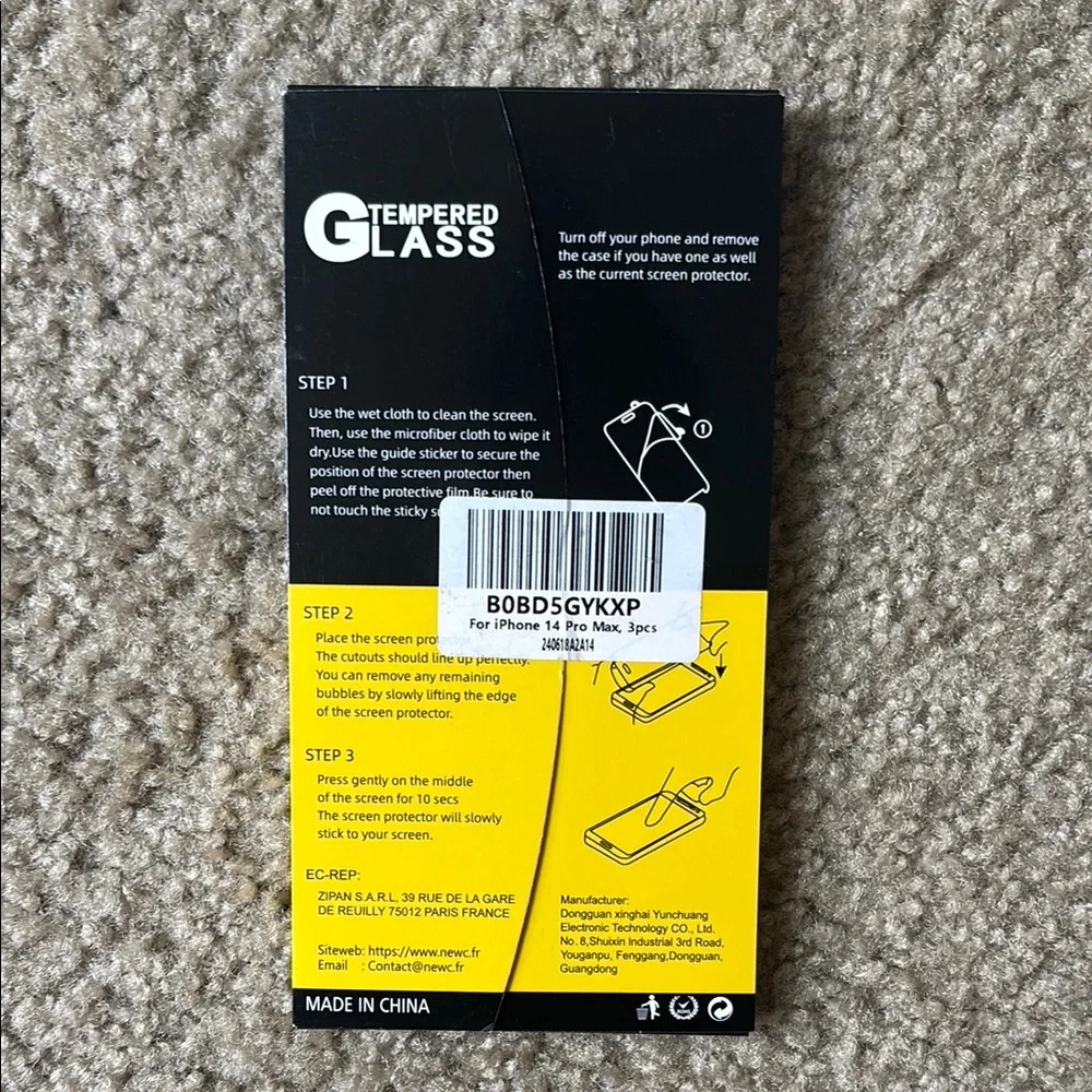 Tempered Glass Screen Protector iPhone 14 Pro Max